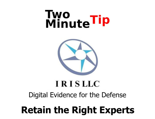 2-Minute Tip #8: Retain the Right Experts
