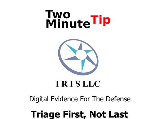 2-Minute Tip #1: Triage First, Not Last